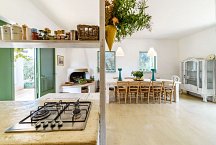 Cortile Del Sole_kitchen & dining with fireplace