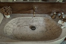 Trullo Nostrano Badezimmer Waschbecken Details